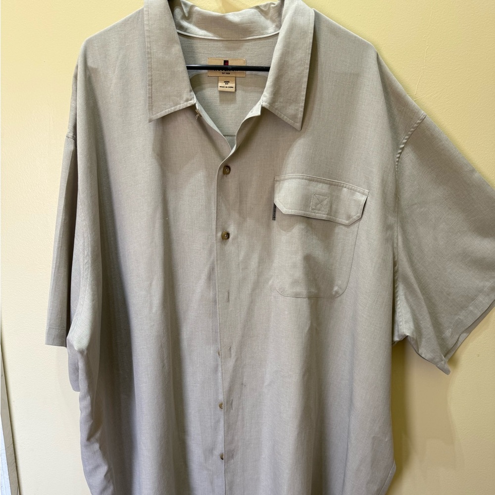 Woolrich British Tan Casual Button Down Shirt 4X